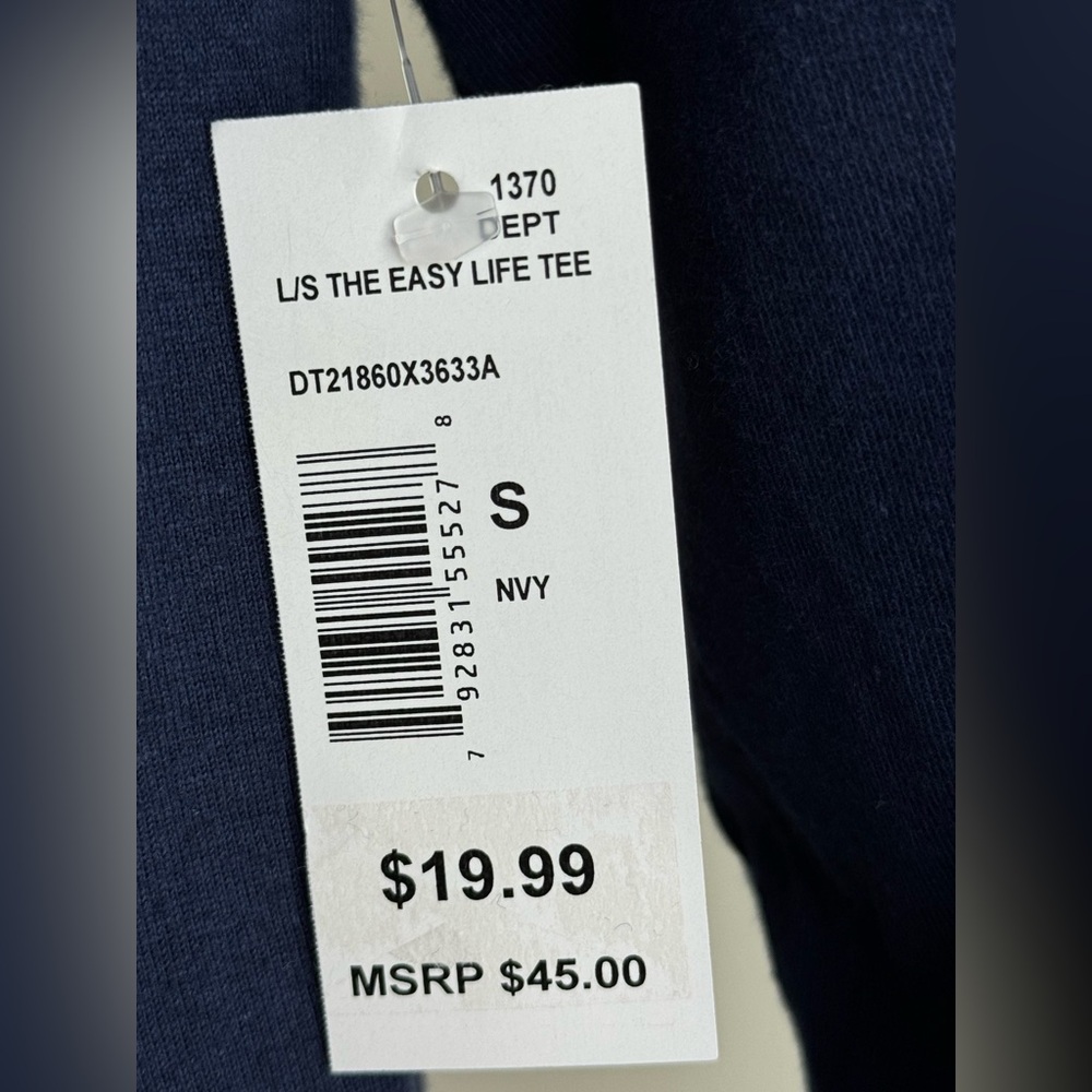 The Easy Life "Easy Does it" Long Sleeve Navy Blue T-shirt, Men's Size Small - Picture 10 of 11